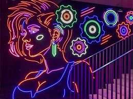 Неоновый светильник из гибкого неона 