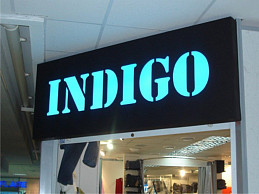 Световой короб для бутика "Indigo"