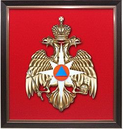 Панно в рамке со средней эмблемой МЧС России