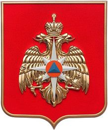 Средняя эмблема МЧС России на геральдическом щите 52 х 62 см