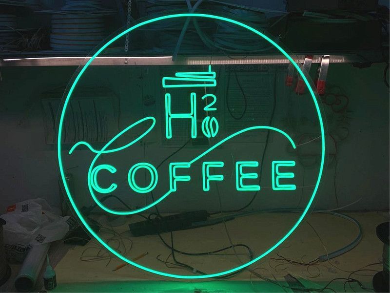 Неоновый светильник из гибкого неона для кофейни