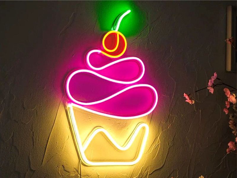 Неоновый светильник из гибкого неона капкейк