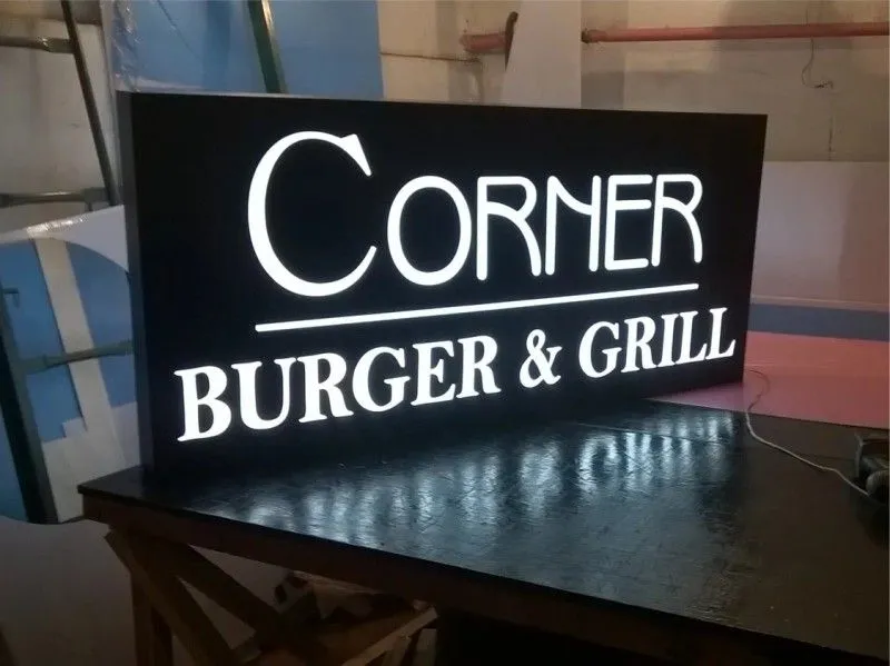 Световой короб из композита на прорез (с инкрустацией акрилом)