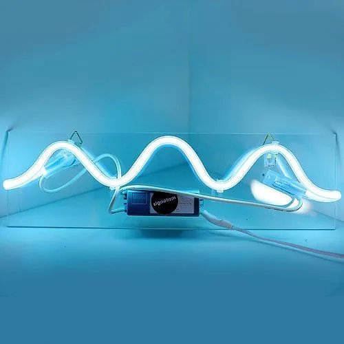 Неоновый светильник волна